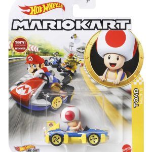fisher price Hot Wheels Mario Kart Veh??culo de Juguete Toad Mach 8