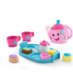 fisher price Fisher-Price Laugh & Learn Sweet Manners Tea Set Interactive Toddler Pretend Play, 11 Pieces