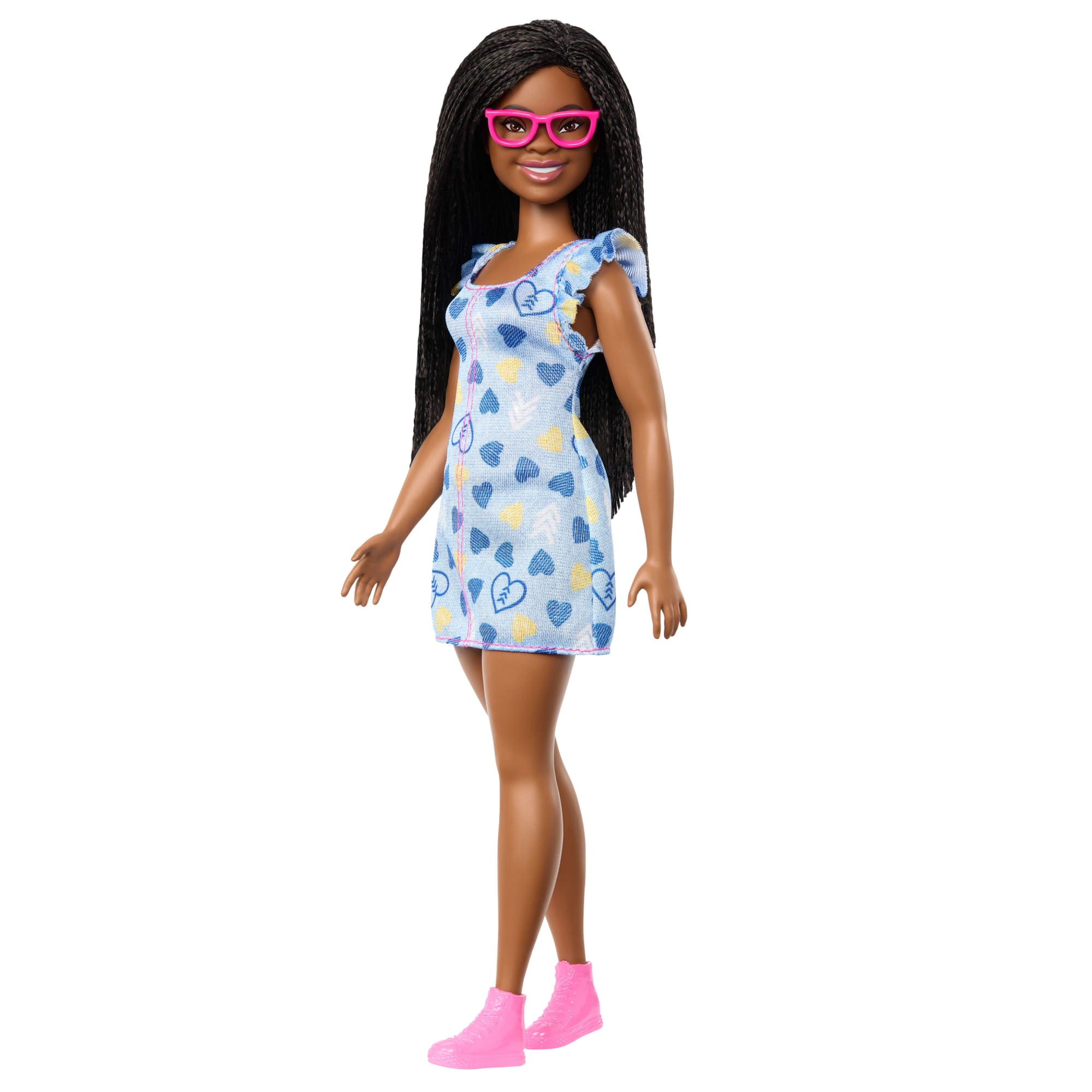 fisher price Barbie Fashionistas Doll #229, Doll With Down Syndrome Wearing Heart-Print Dress, Created in Partnership With The National Down Syndrome Society