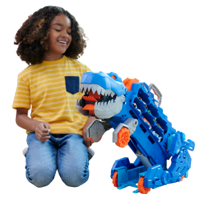fisher price Hot Wheels City Pista de Brinquedo Super Reboque de T-Rex