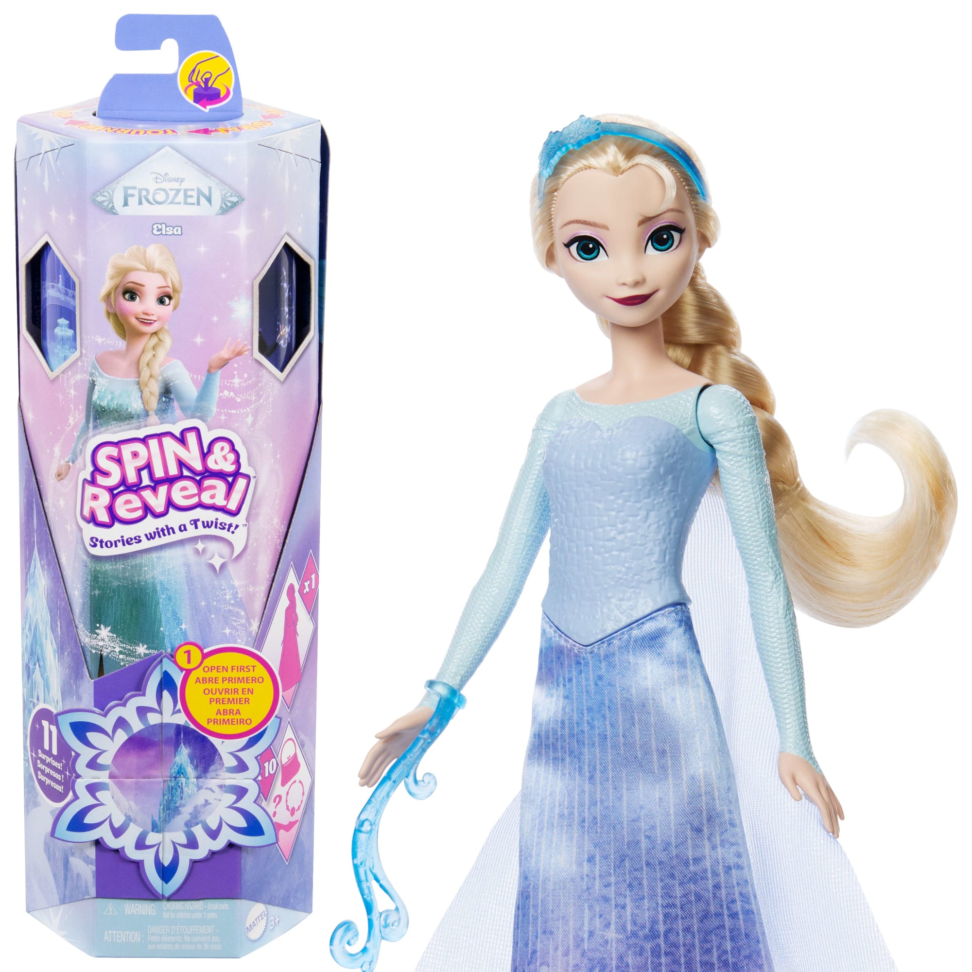 fisher price Disney Frozen Spin & Reveal Elsa Fashion Doll & Accessories With 11 Surprises From Disney Movie