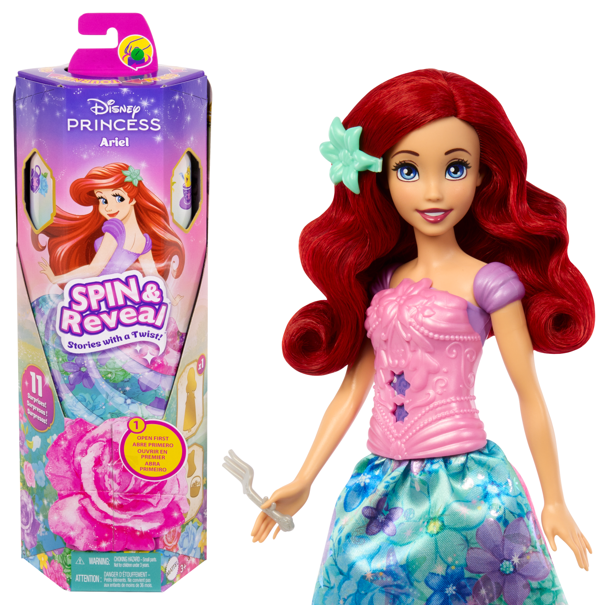 fisher price Disney Princess Spin & Reveal Ariel Fashion Doll & Accessories With 11 Surprises