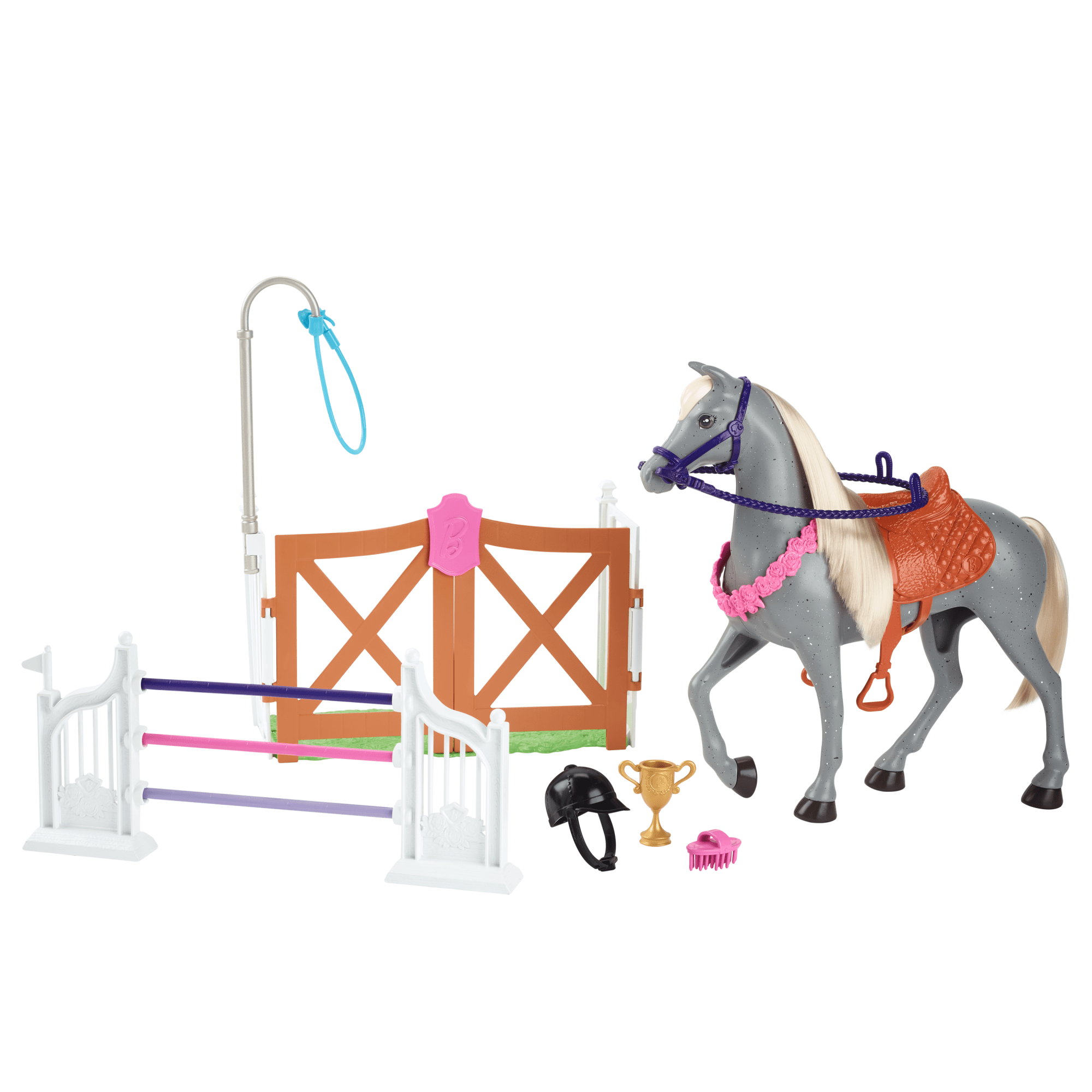 fisher price Barbie World Horse Stable Playset With Toy Horse, Jump, & Accessories, 7-Piece Set