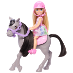 fisher price Barbie Chelsea Doll & Horse Toy Set, Includes Helmet Accessory, Doll Bends At Knees To ??Ride?? Pony