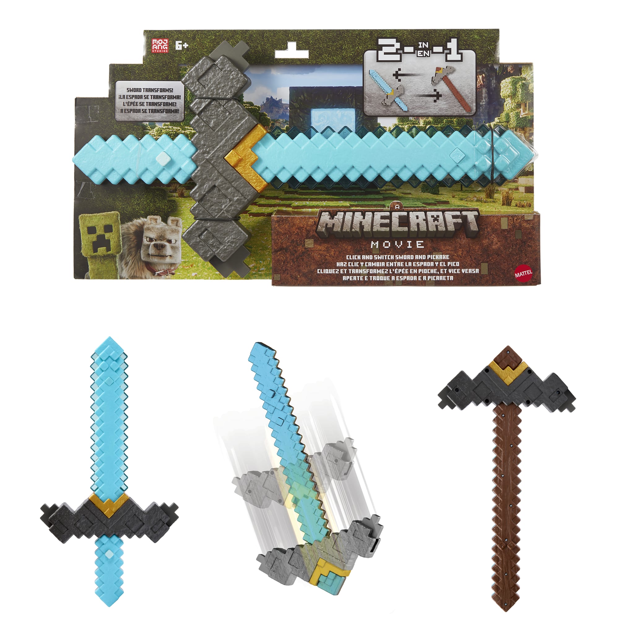 fisher price Minecraft ?C Film ?C Accessoire ?C ??p??e et Pioche Appuyez et Transformez