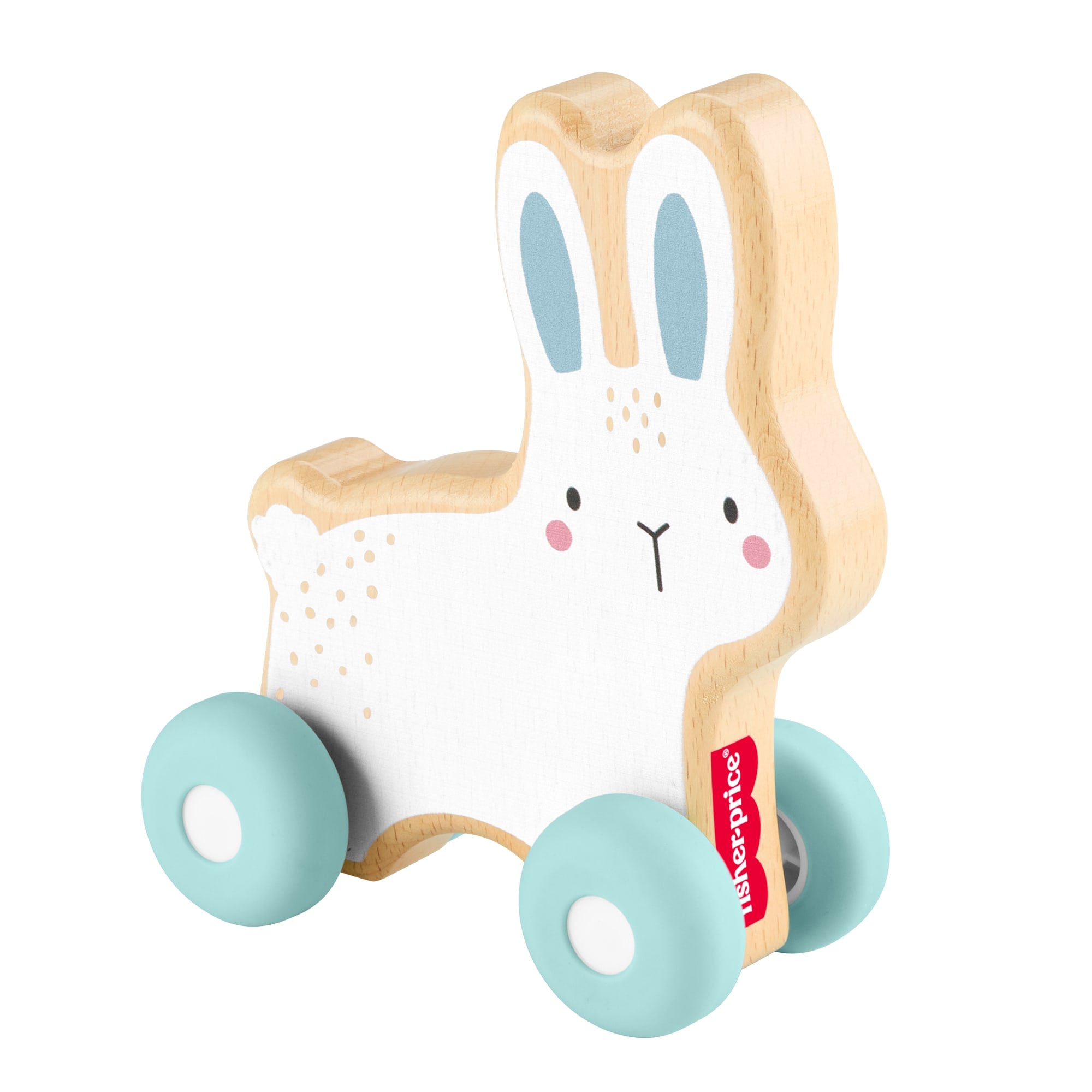 fisher price Fisher-Price Wooden Push-Along Bunny Toy Vehicle For Baby Crawling Play. 1 Wood Piece