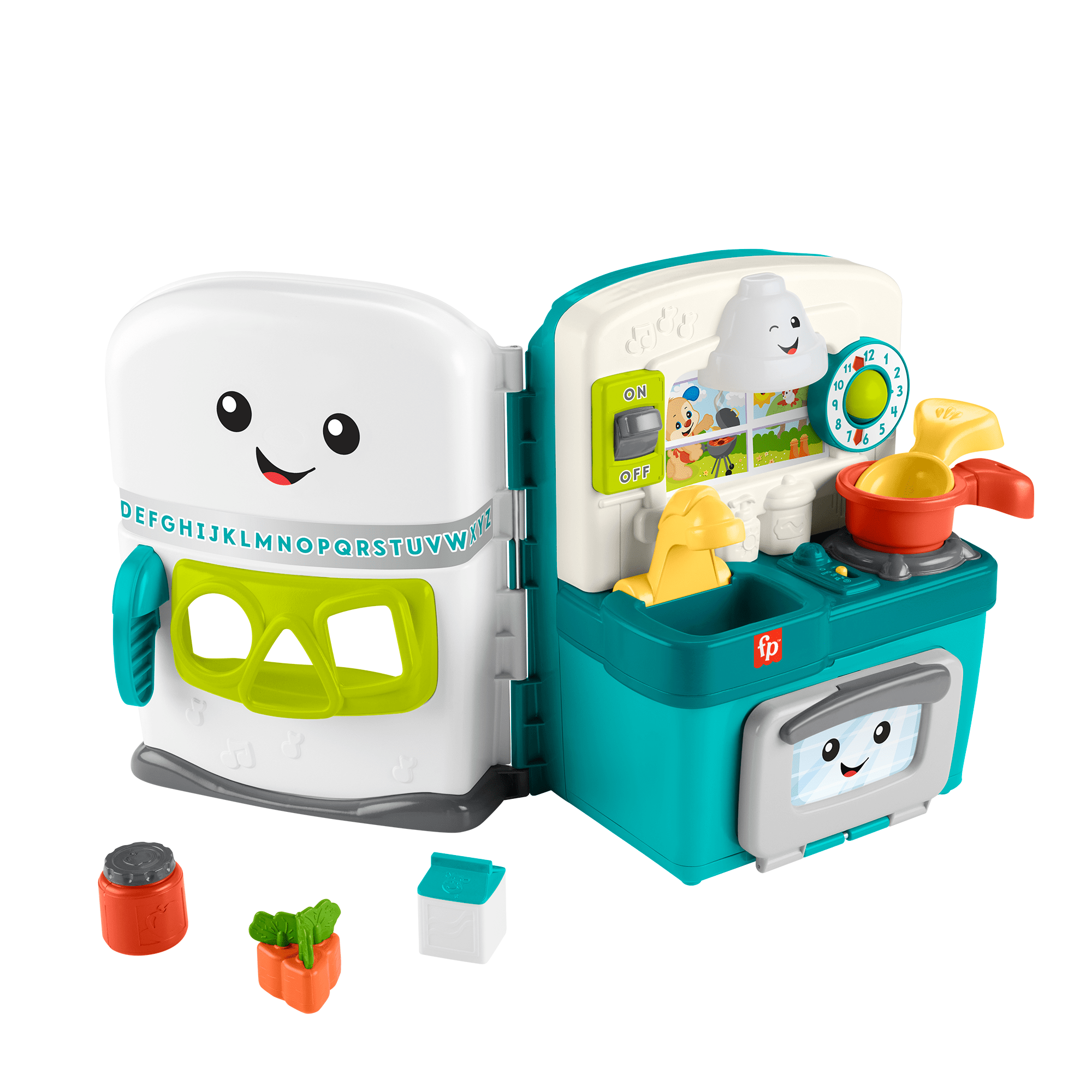 fisher price Fisher-Price Laugh & Learn Learning Kitchen Toddler Playset With Music Lights & 5 Play Pieces