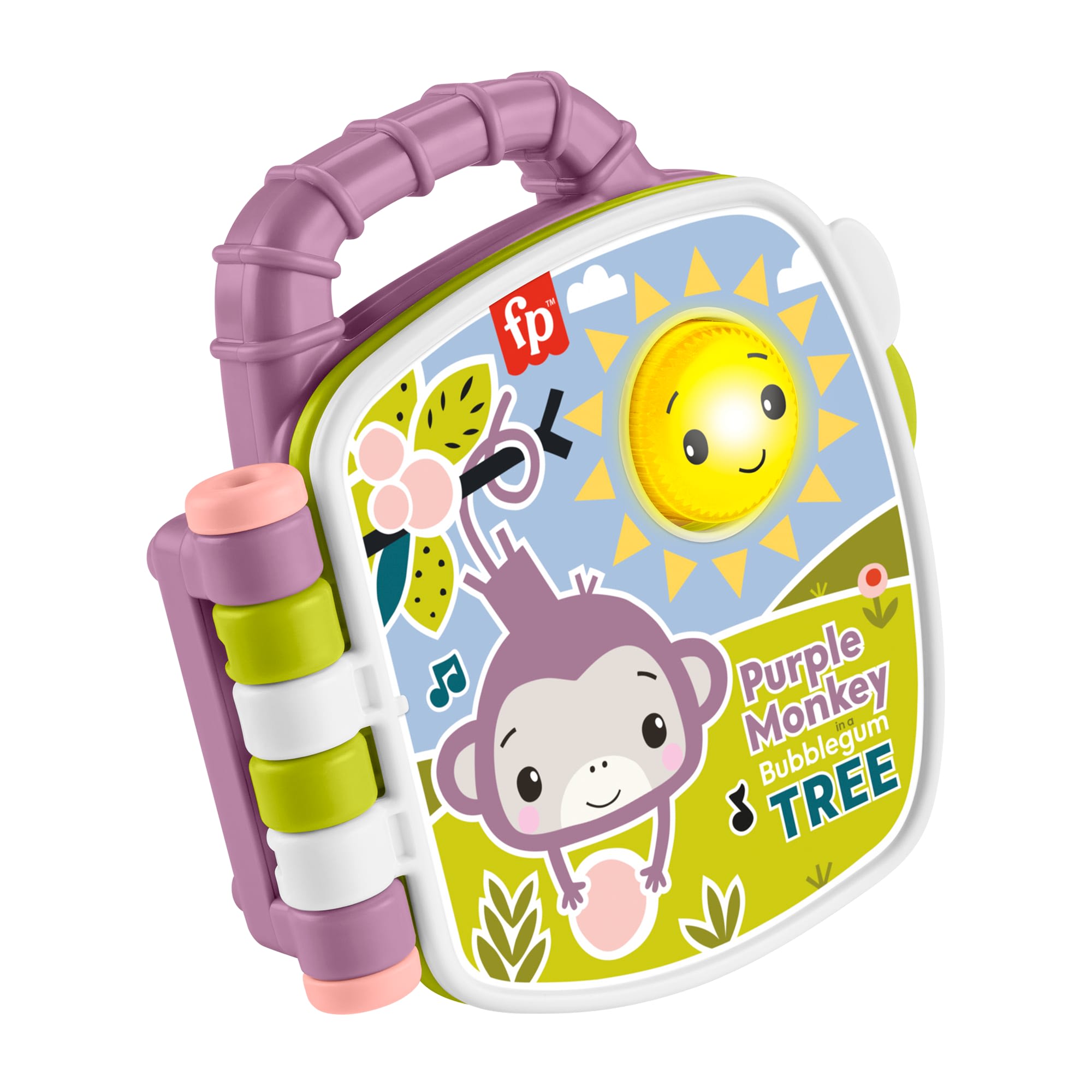 fisher price Fisher-Price  Livre Interactif Singe Violet, Avec Lumi??res et Sons