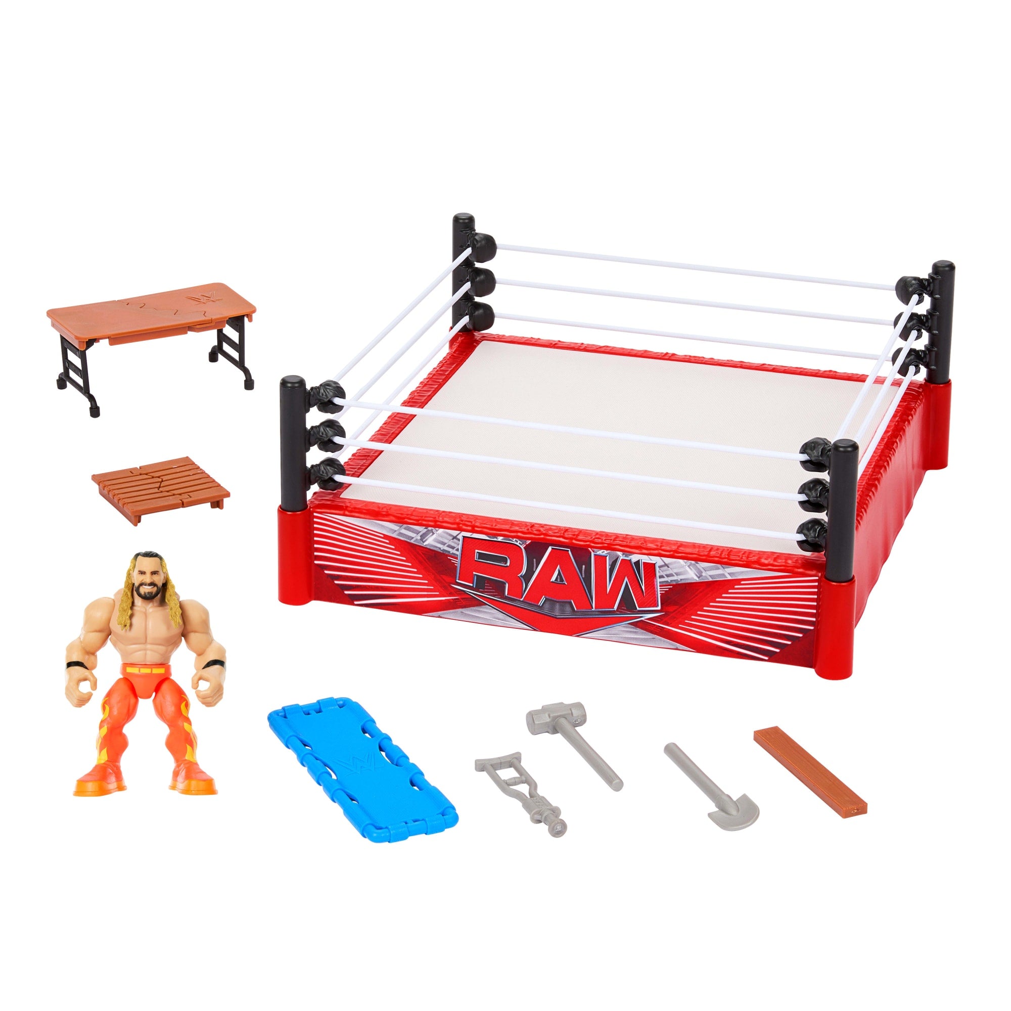 fisher price Wwe? Knuckle Crunchers? Coffret de Jeu Ring ?? Rebonds