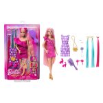 fisher price Barbie Fun & Fancy Hair Doll With Extra-Long Colorful Blonde Hair And Styling Accessories