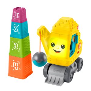 fisher price Fisher-Price Count & Stack Crane Baby & Toddler Learning Toy With Blocks, Lights & Sounds