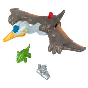 fisher price Imaginext Jurassic World Dominion Quetzal Dinosaur Toy With Soaring Action, 3 Piece Preschool Toys