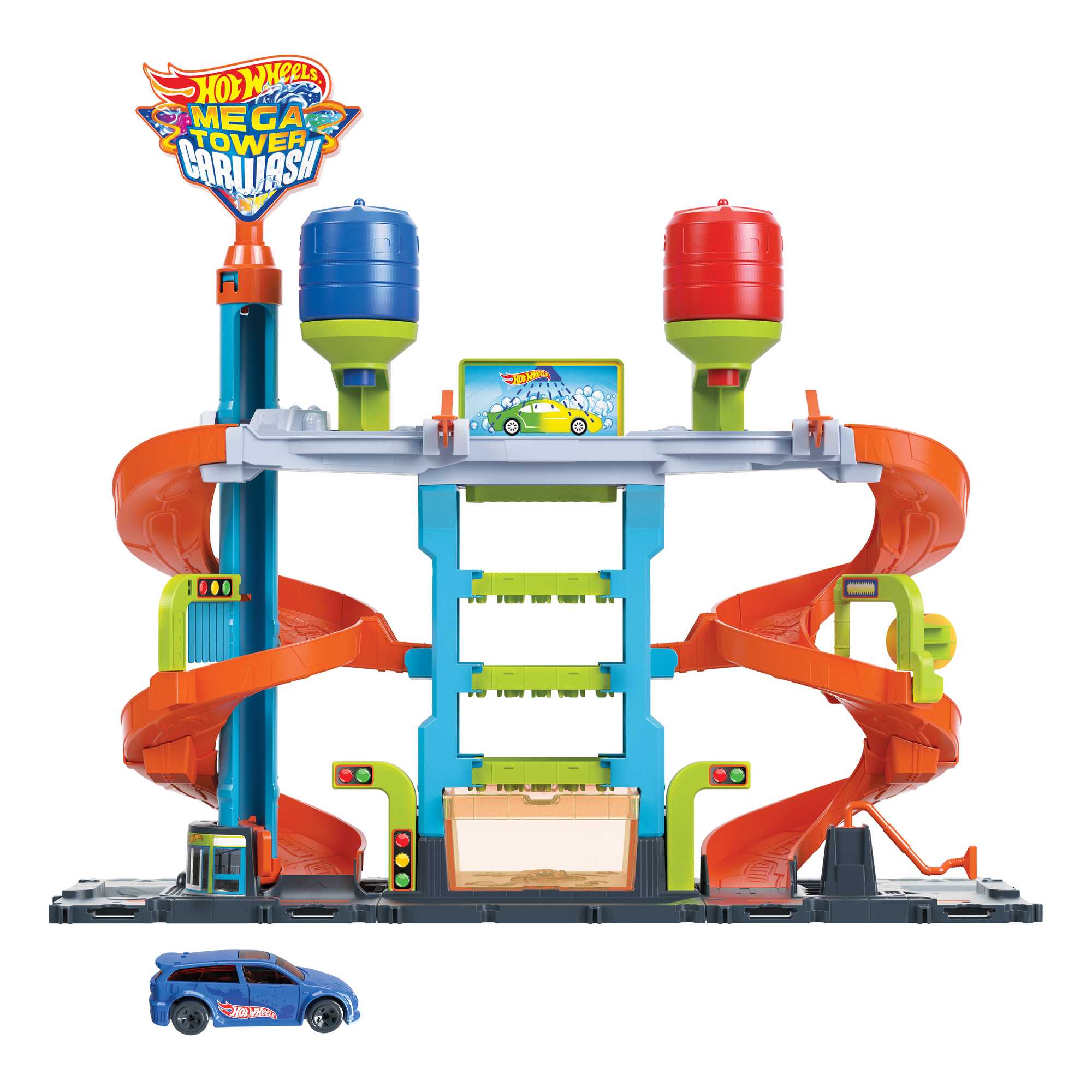 fisher price Hot Wheels City Pista de Brinquedo Lava-r??pido Mega Torre