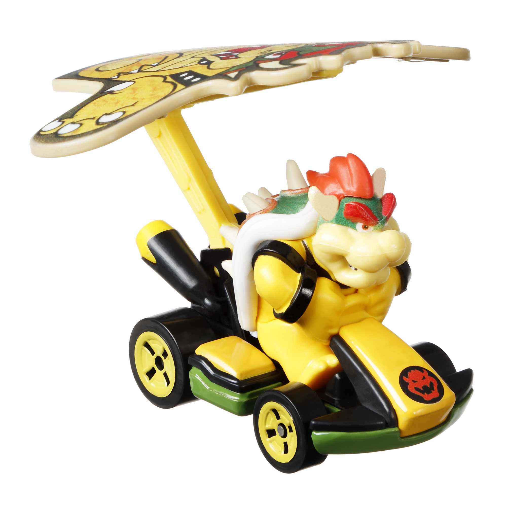 fisher price Hot Wheels Mario Kart Veh??culo de Juguete Bowser Est??ndar Kart con Bowser Kite
