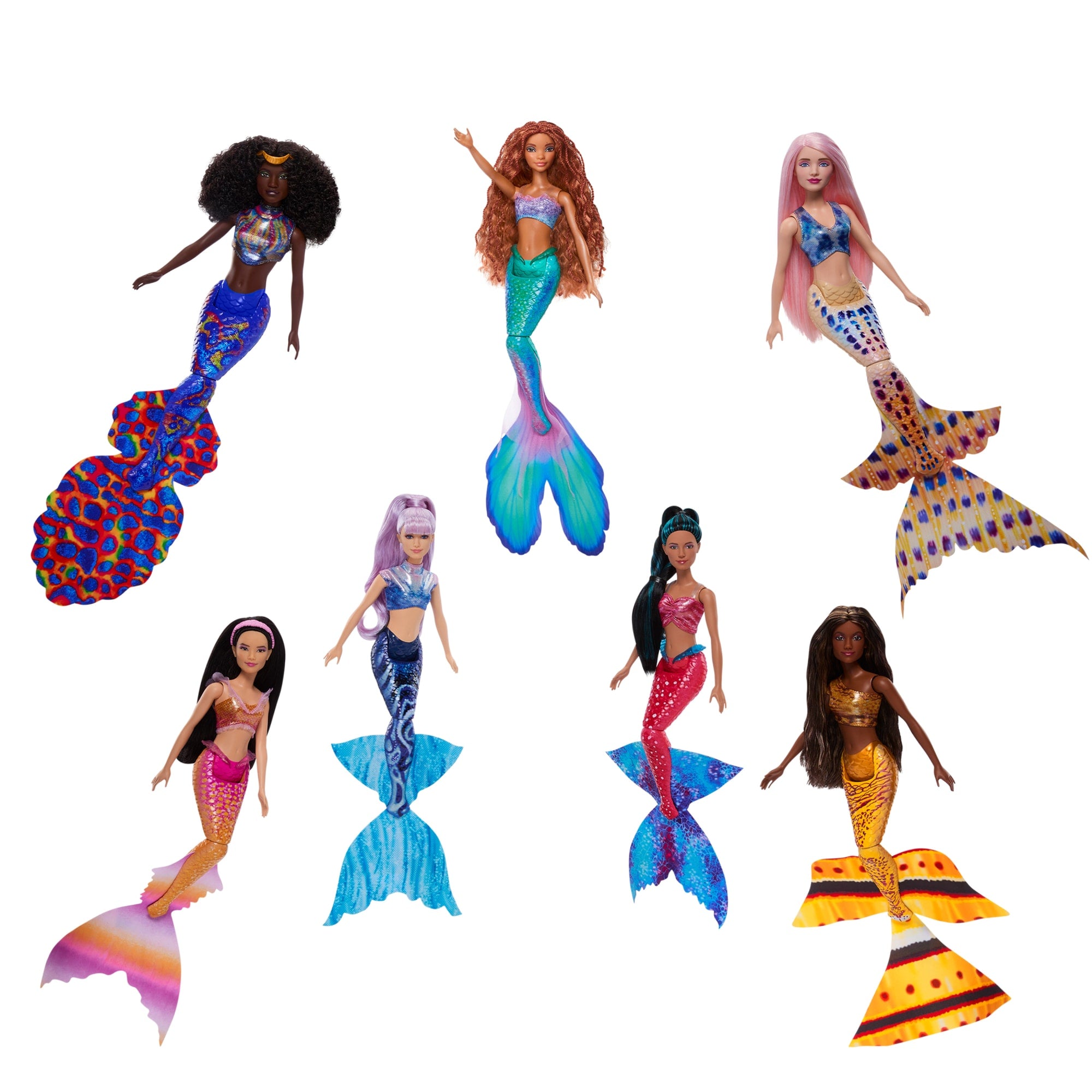fisher price Disney The Little Mermaid Ultimate Ariel Sisters Doll 7-Pack, Set With 7 Fashion Mermaid Dolls