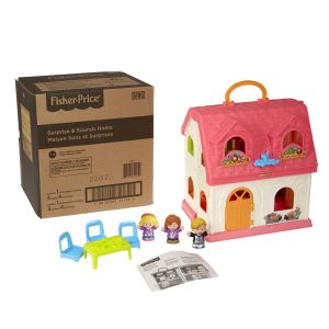 fisher price Fisher-Price Little People Toddler Playset With Sounds, Songs & Phrases, Surprise & Sounds Home, 7 Pieces