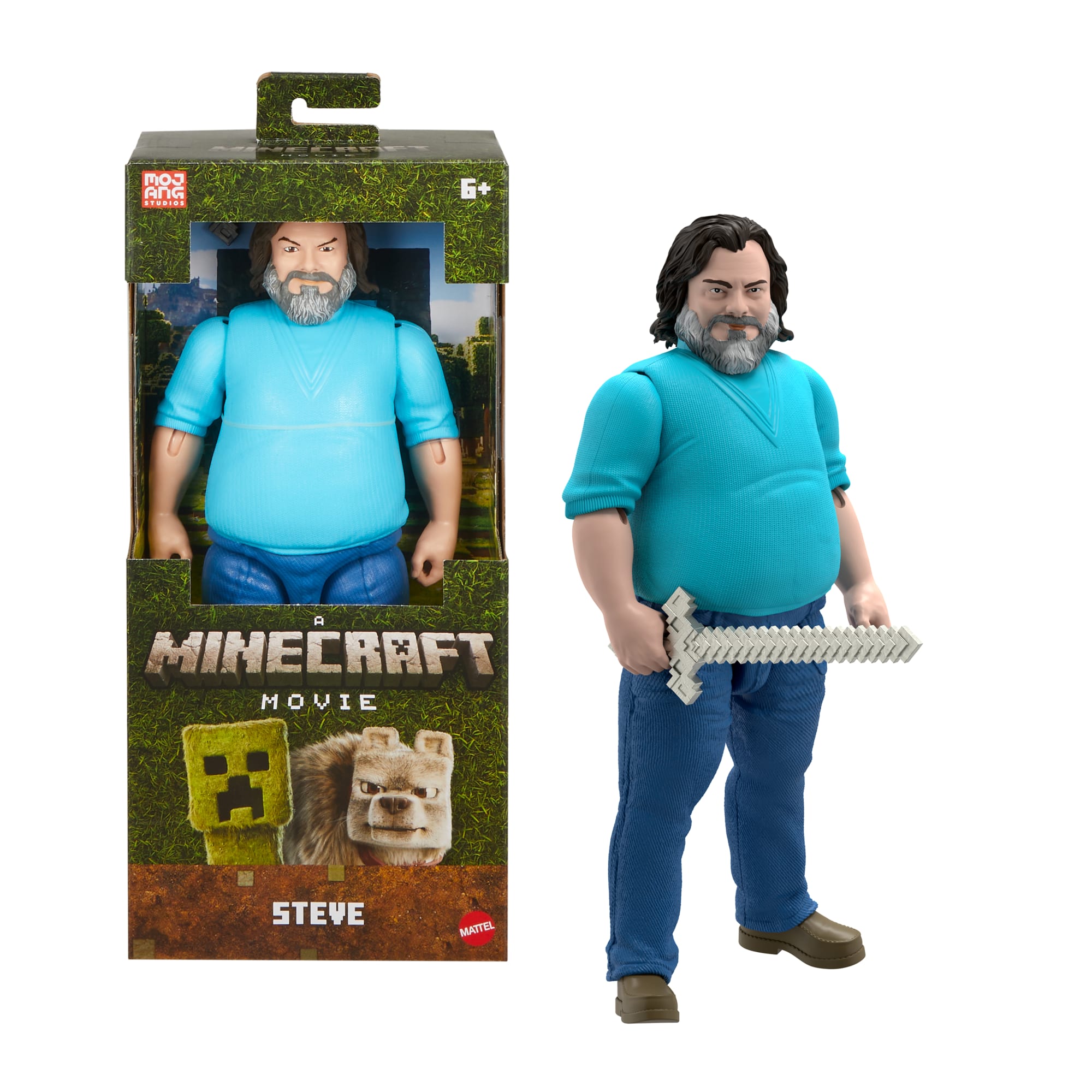 fisher price Minecraft-Figurine Articul??e Steve-Taille de 30?Cm et Inspir??e du Film