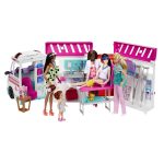 fisher price Barbie Toys, Transforming Ambulance And Clinic Playset, 20+ Accessories, Care Clinic