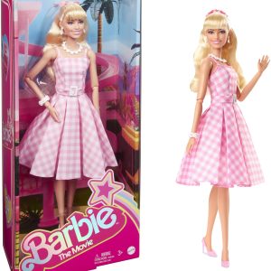fisher price Barbie Film Poup??e de Coll. Robe de Guingan Rose, Margot Robbie