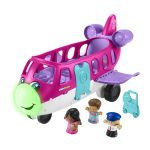 fisher price Little People Barbie Toy Airplane With Lights Music And 3 Figures, Little Dream Plane, Toddler Toys
