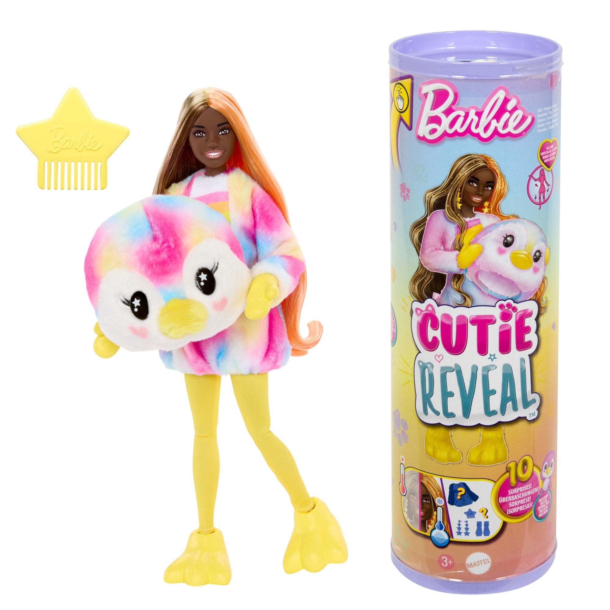 fisher price Barbie Cutie Reveal Penguin Doll & Accessories, Color Dream Series With 10 Surprises