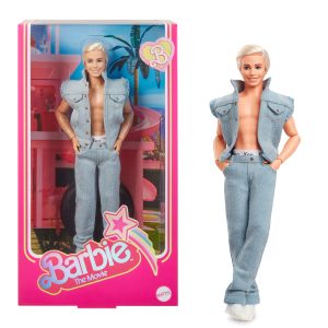 fisher price Barbie the Movie Collectible Ken Doll Wearing Denim Matching Set