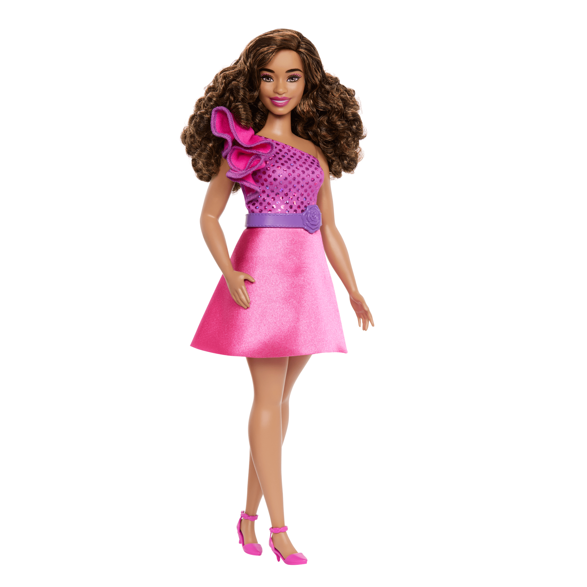 fisher price Barbie Fashionista Mu?eca Vestido Rosa Brillante