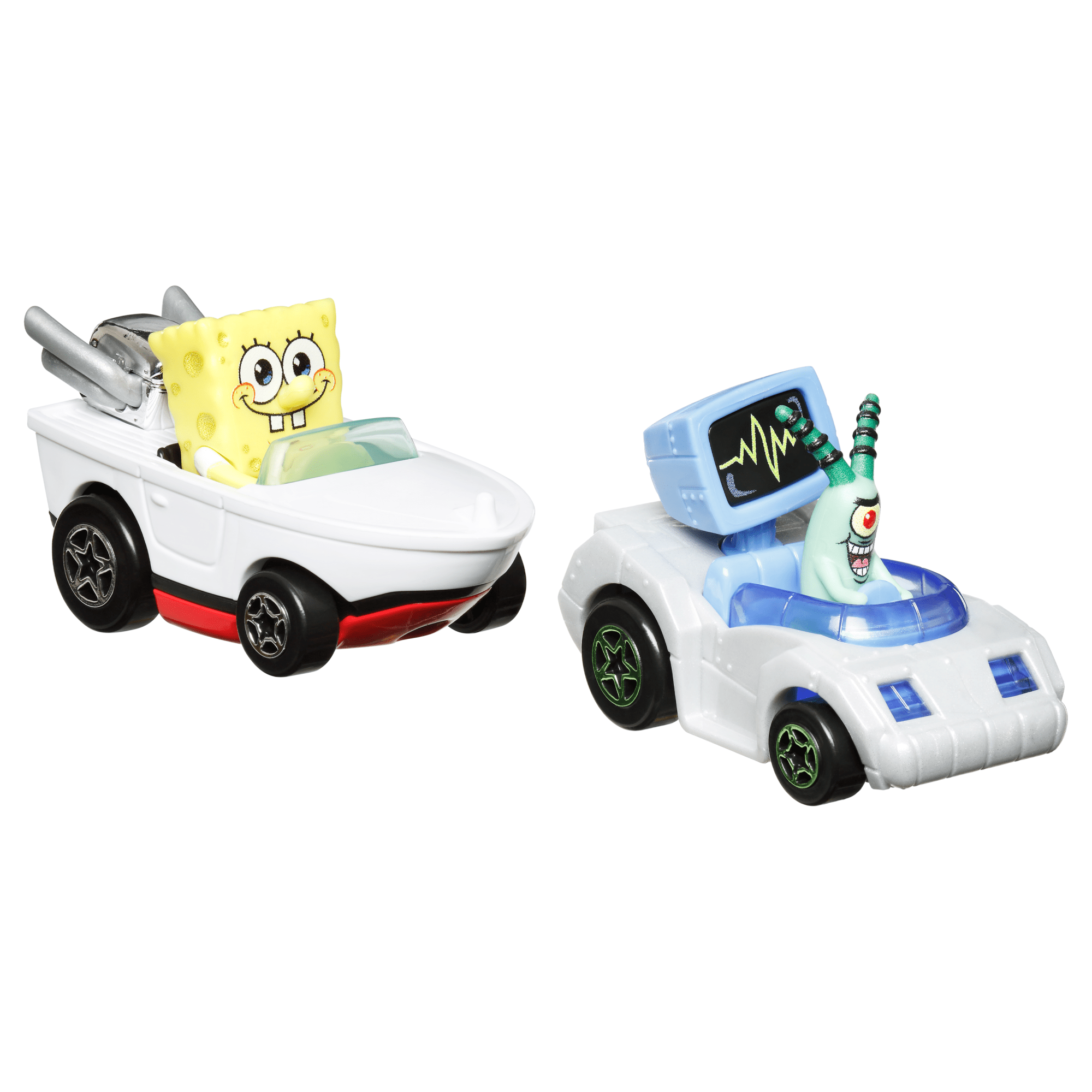 fisher price Hot Wheels RacerVerse Ve??culo de Brinquedo Bob Esponja e Plankton