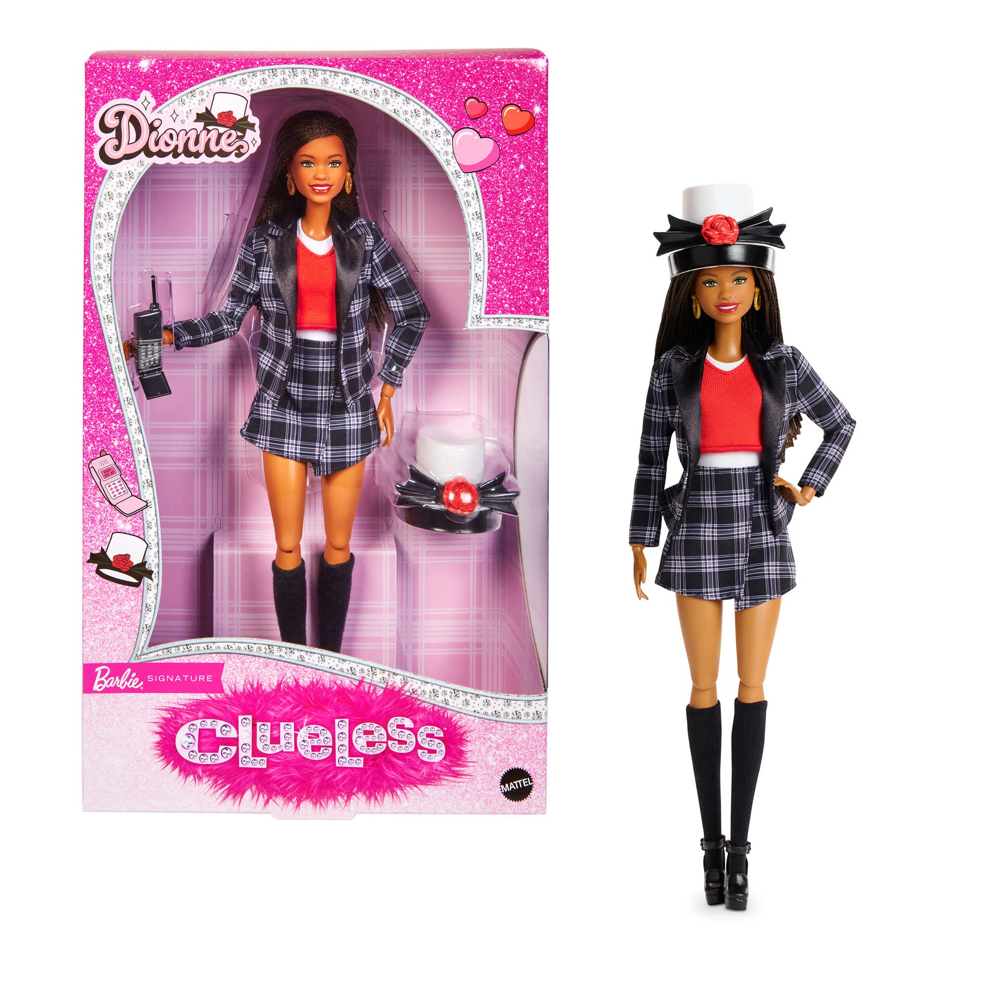 fisher price Barbie Signature Clueless Dionne Collector Doll With Black-And-White Plaid Suit & Accessories