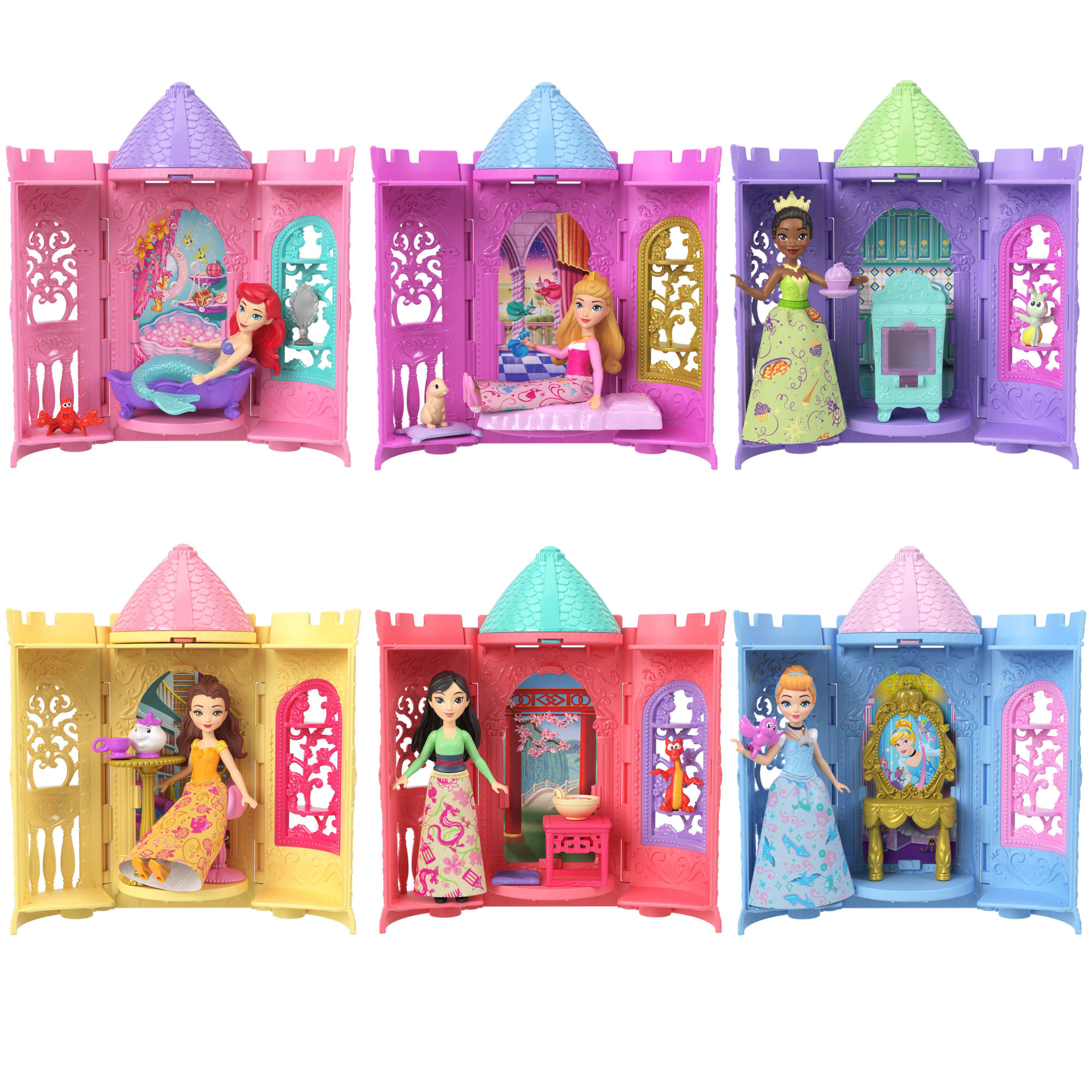 fisher price Princesses Disney  Tourelle Surprise  Petite Poup??e, 5 Surprises