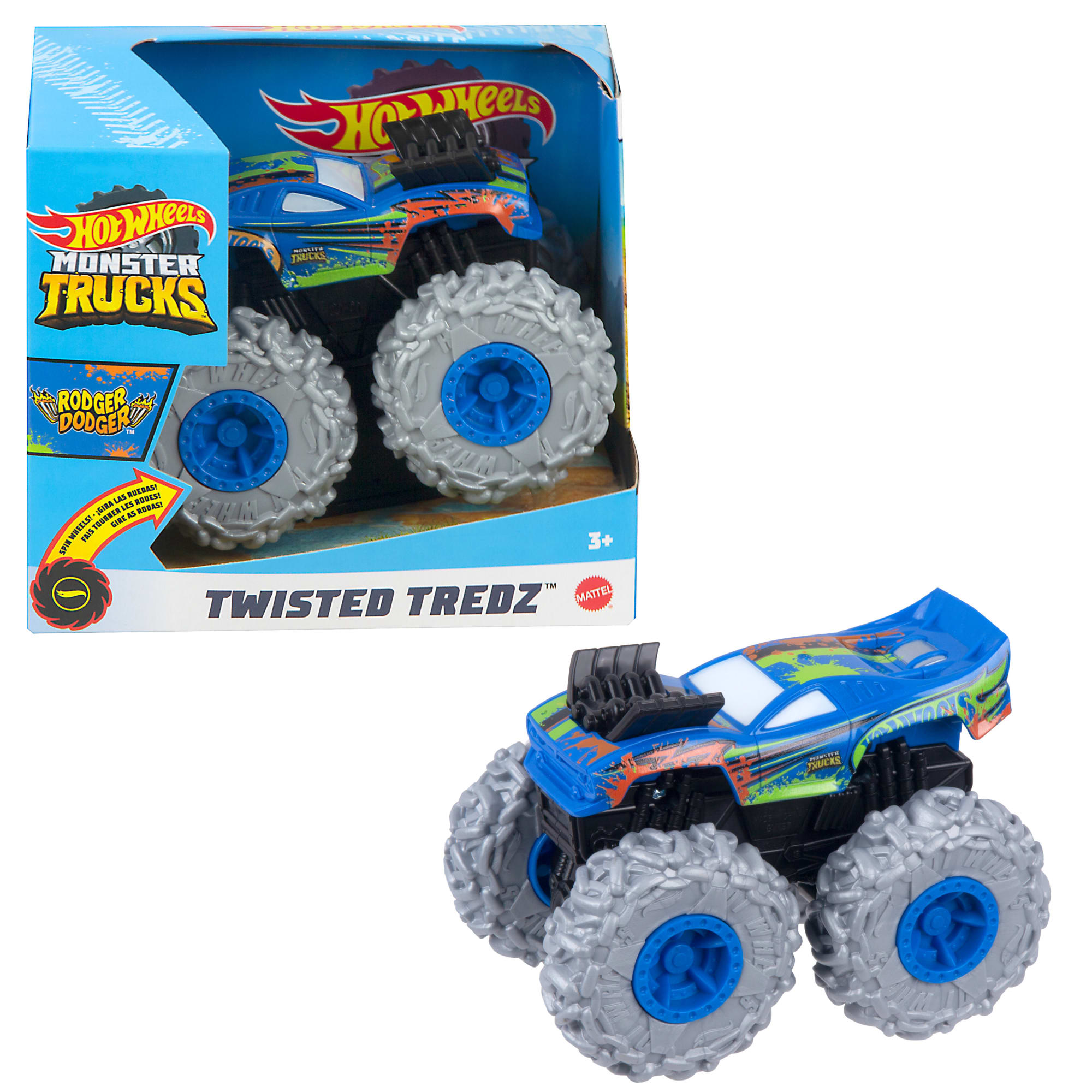fisher price Hot Wheels Monster Trucks Twisted Tredz Rodger Dodger Vehicle