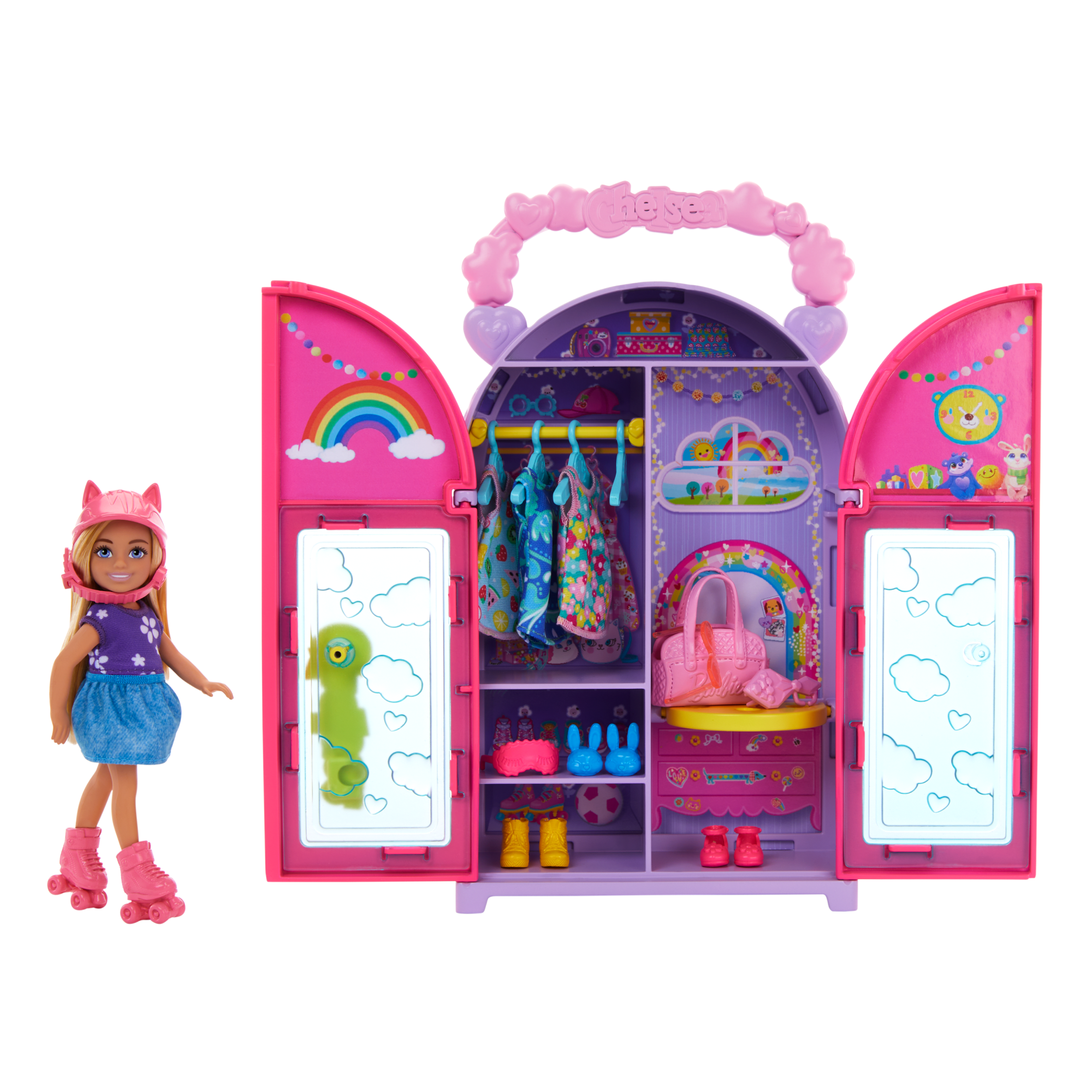 fisher price Barbie-Poup??e et Dressing Chelsea-Coffret V??tements et Accessoires