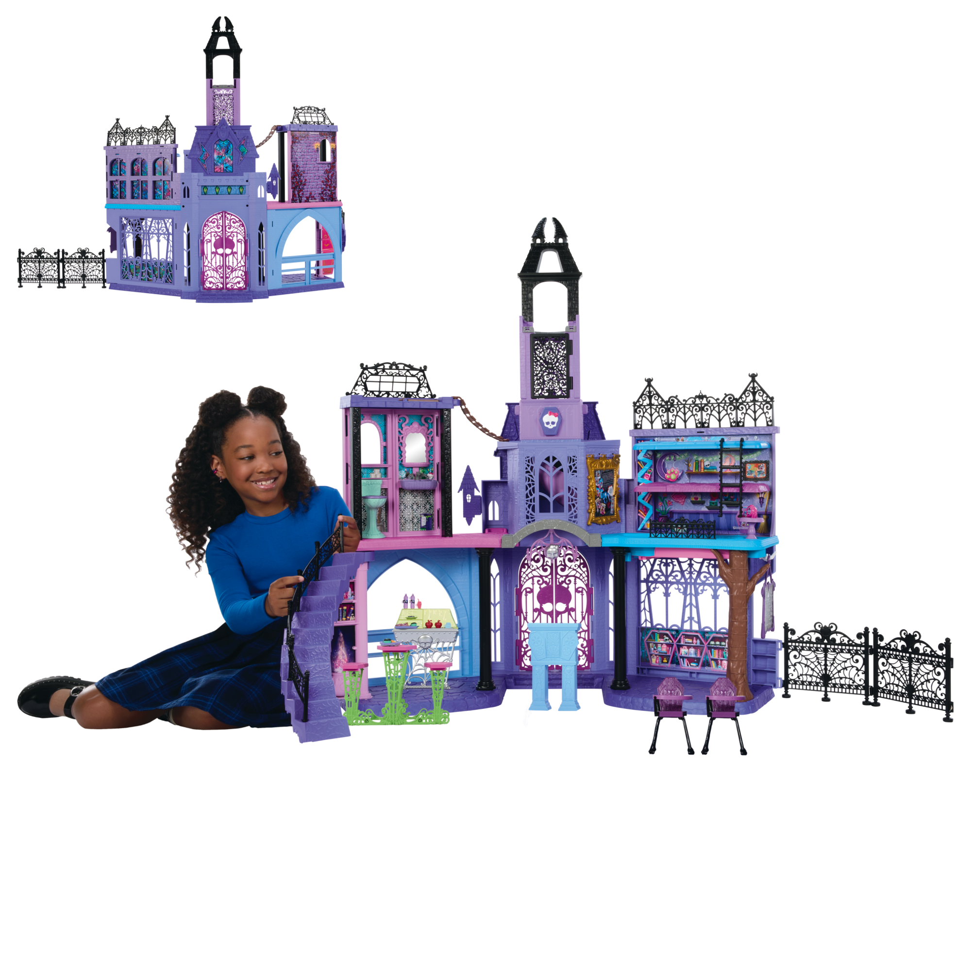 fisher price Monster High ??cole des Fant?mes, 35??l??ments, Mobilier et Accessoires