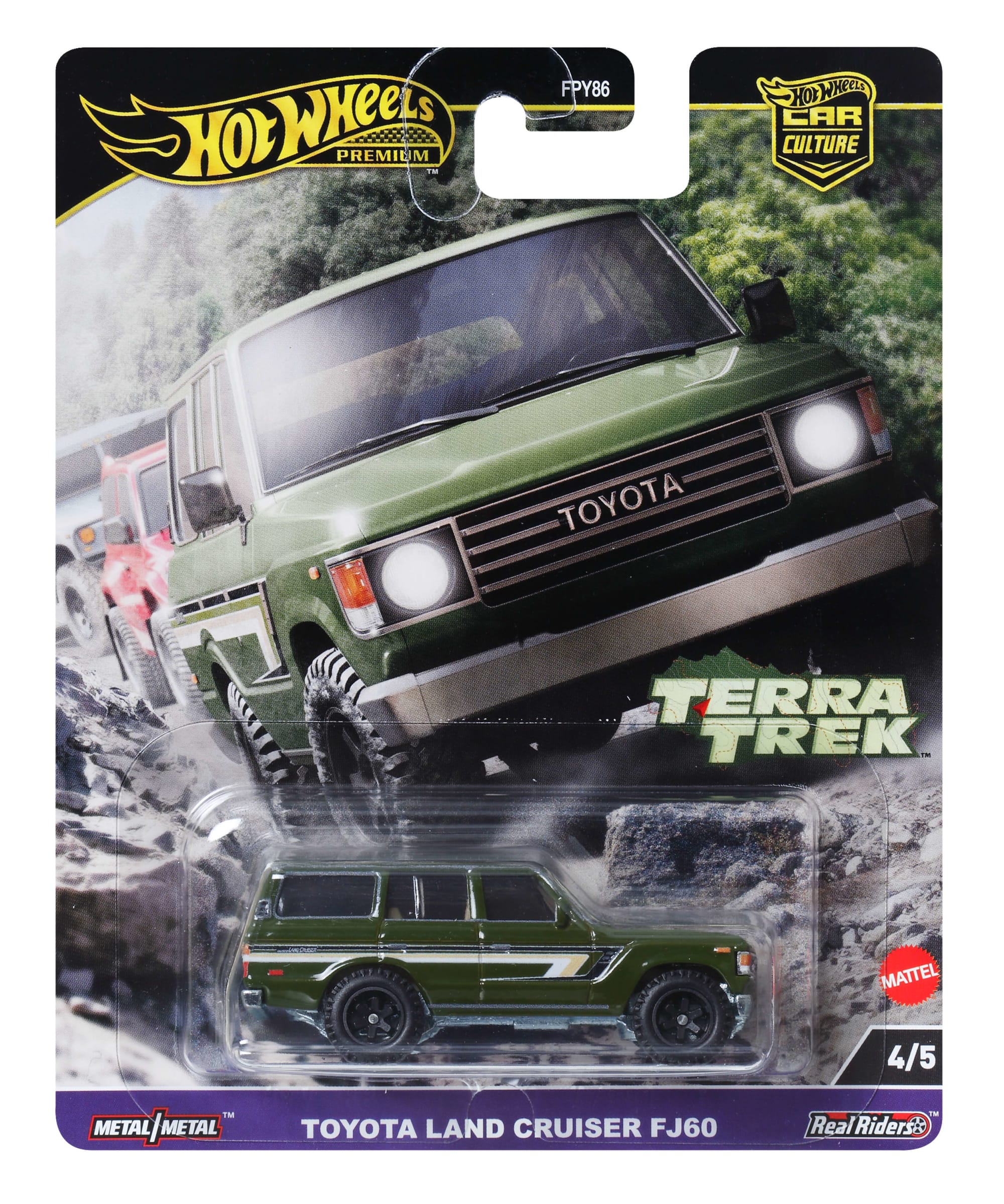 fisher price Hot Wheels Premium Car Culture Terra Trek Toyota Landcruiser Fj60 1:64 Scale Collectible Toy Vehicle