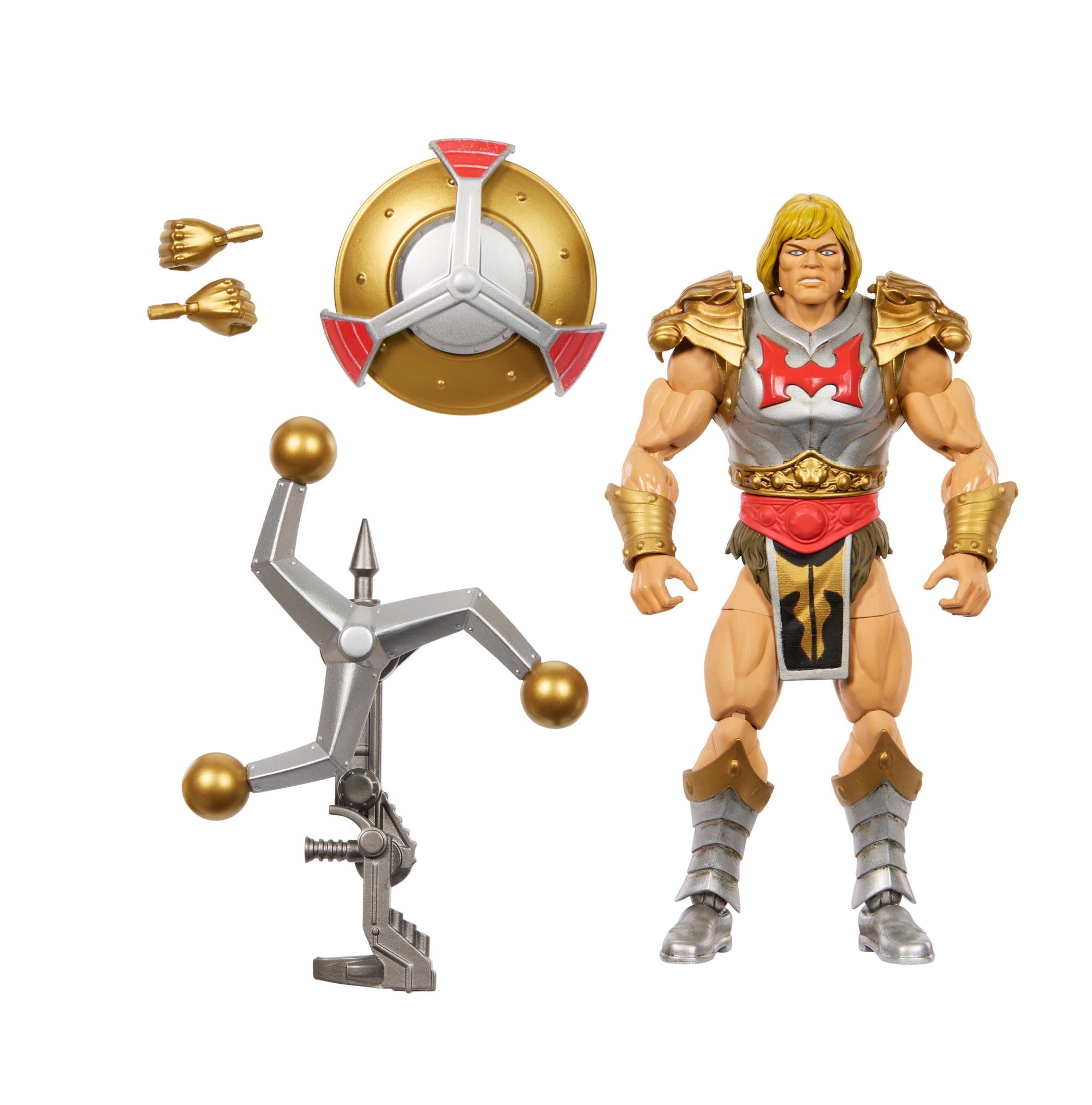 fisher price Masters Universe Masterverse New Eternia Flying Fists He-Man, MOTU Action Figure, 30 Articulations