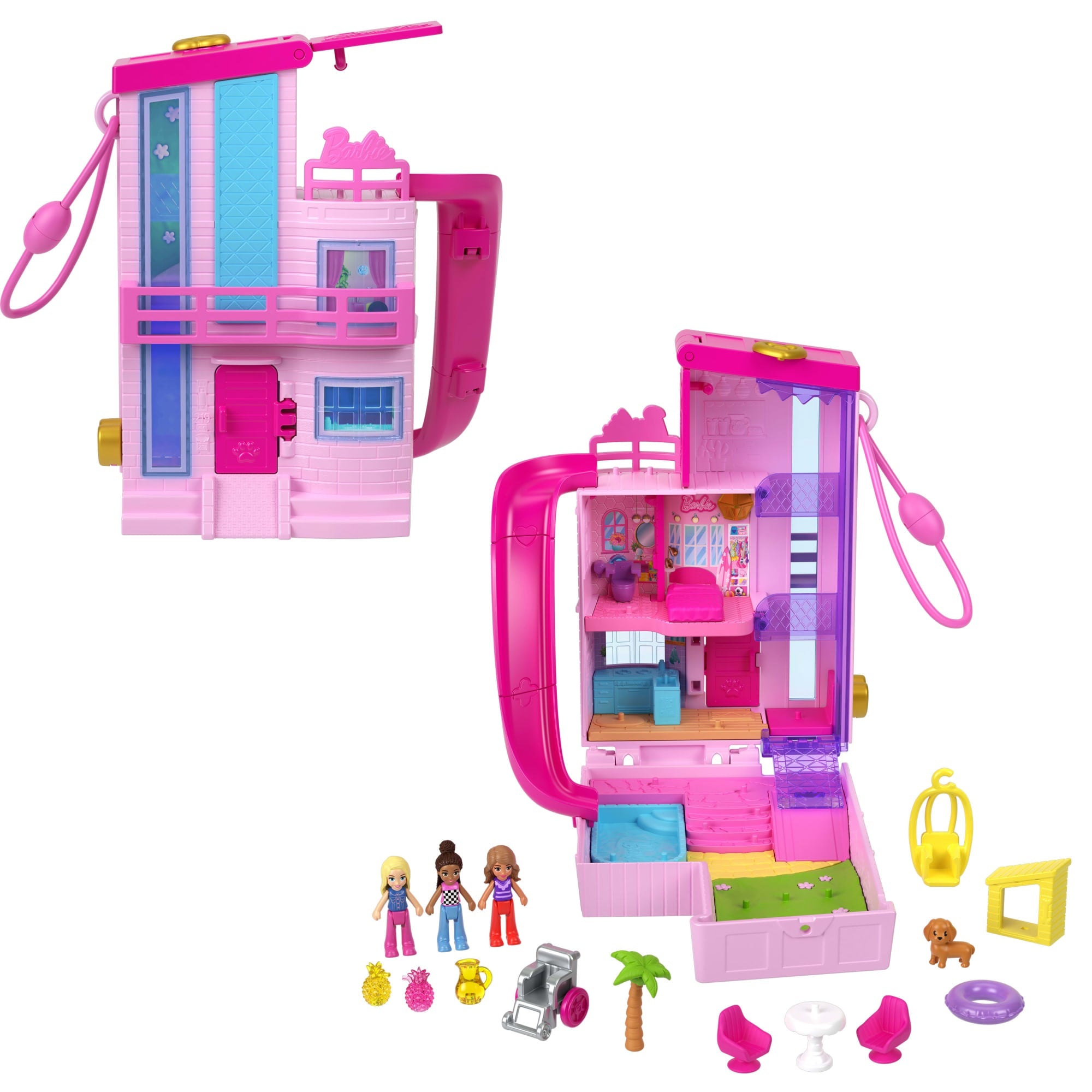 fisher price Polly Pocket Set de Juego Compacto Mundo Sorpresa Barbie